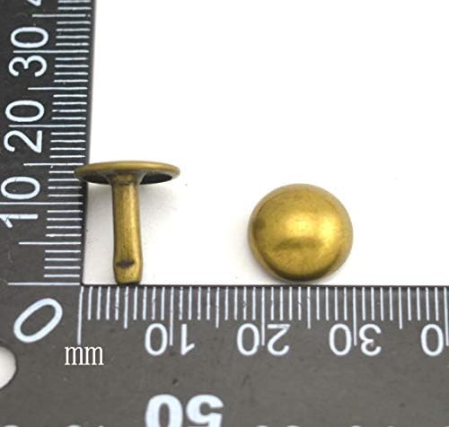 Wuuycoky бронзена двојна капа за метални метални метални метални капаци и пост 8мм пакет од 200 комплети