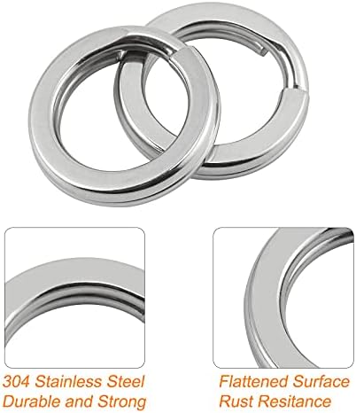 Alwonder 100 пакет риболов Сплит прстени од не'рѓосувачки челик, мами прстени, 9-400lb хипер жица риболов прстени тешки за склони со солена