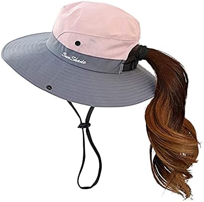 Кофа за заштита на сафари-песоци жени-летна капа од плажа летна капа од ширина на ширина-ширина-брим за дишење