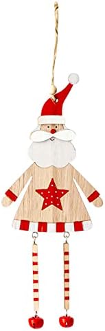 XIOS мали Божиќни украси за станови Божиќ печати дрвени приврзоци за новогодишни украси за елка