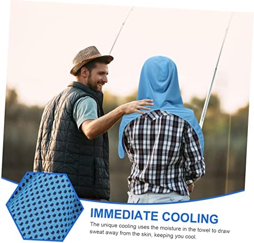 Besportble ладење за ладење пешкир заштита од сонце најлон риболов сина 2 парчиња
