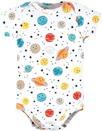 Хадсон Бебе унисекс Бебе памучни каросерии, среќни планети, 18-24 месеци