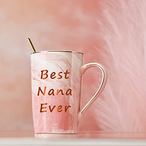 Најдобра Нана некогаш кригла Нана кафе кригла Нана подароци роденденски мајки Ден подароци за баба Нана од внука внука внук 14 унца кутија