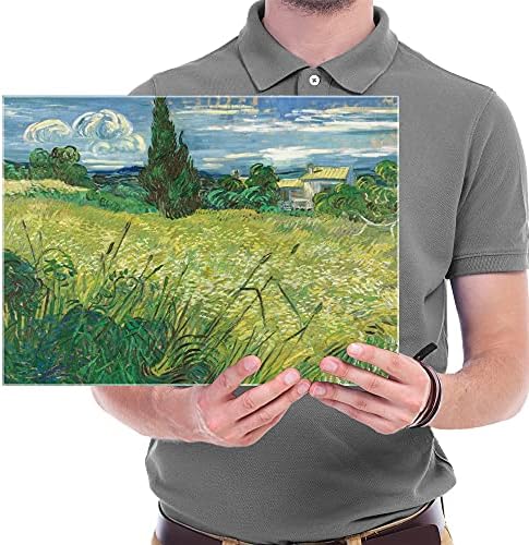 Wieco Art Modern Abstract Giclee Canvas отпечатоци wallидна уметност зелено поле 1889 година од ван Гог Познати маслени слики репродукција
