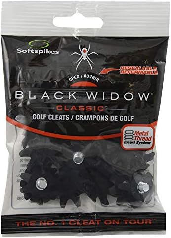 Softspikes Black Widow Classic Cleat Cleat Мала метална нишка, 22 брои