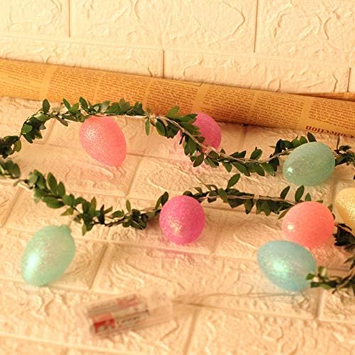 Појасен столб на какина со мини сценски предводени свадбени јајца 10/20 Велигденска декорација за декорација светло за велигденски