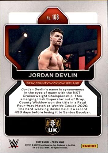 2022 PANINI PRIZM WWE 168 Jordan Devlin NXT Велика Британија Трговска картичка за борење