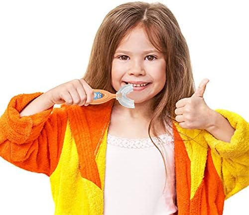 Фксесг Детска Четка За Заби Во Форма На Буквата У за 360° Темелно Чистење Белење Масажа Четка За Заби Од Типот У Четка За Заби За Моделирање