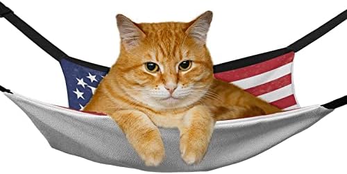 Американско Знаме Пет Хамак Стојат Мачка Кревет Миленичиња Материјали Одлична Дишење Лесно Склопување Во Затворени Простории На Отворено
