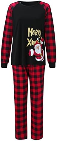 Семејни пижами XBKPLO, Божиќни пижами, декоративни пижами поставени Божиќни пижами за семејство плус големина големи PJs поставени високи