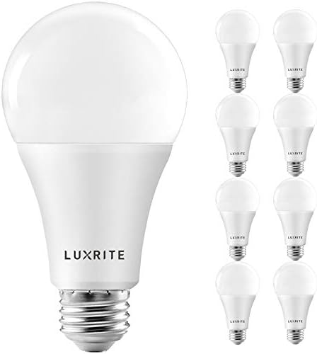 LUXRITE A21 LED Светилки 150 Вати Еквивалент, 2550 Лумени, 4000K Кул Бела, Затемнета Стандардна LED Сијалица 22W, Енергетска Starвезда,