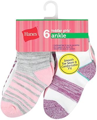 Девојки за девојчиња Ханес дете со 6 пакувања чорап на глуждот