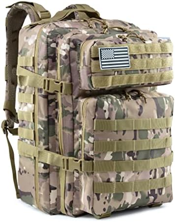 Долг чувар воен тактички ранец - мажи 45L 3 дена голем армиски мол -систем за кампување торбички за пешачење