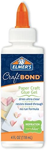 Елмер, чист гел за лепак за занаетчиска хартија за хартија E433, 4-унца, 4 мл