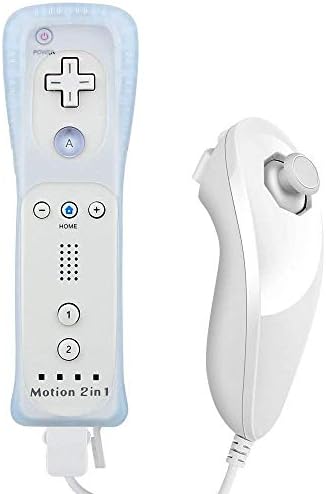 Hokyzam 2 во 1 за Wiimote AD01 вграден во движење плус во далечински контролер за Wii/Wii u-бело