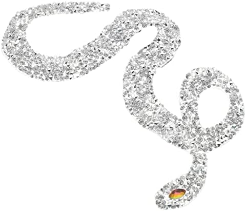 Favomoto 4pcs змија топла дијамантска налепници Леплива сребрена смола, самолеплива мрежа за лепак