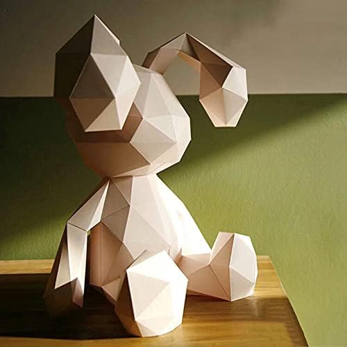 Wll-DP зајак рачно изработена оригами загатка 3Д хартија скулптура DIY хартија модел хартија играчка уметност уметност дома декорација реквизити
