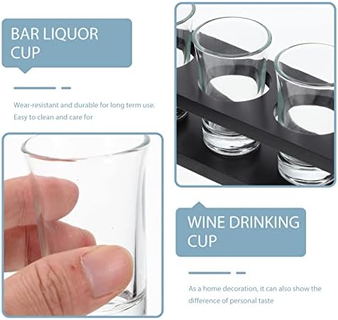 Луксузни виски очила застрелани стаклени држач за стаклена лента за стаклена фиока 1 сет премиум стаклена чаша со решетката за складирање