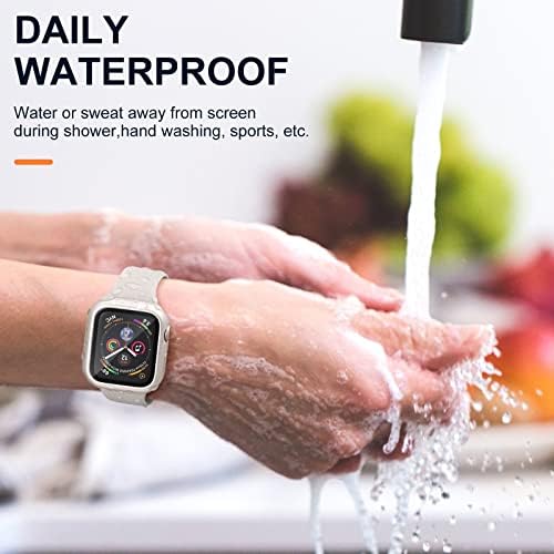 Шарлам Водоотпорен Случај Компатибилен со Apple Watch 40mm iWatch Se Серија 6 5 4 Со Вграден Темпериран Заштитник На Филмски Екран,