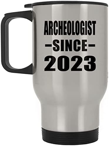 Дизајнифицирајте го археологот од 2023 година, сребрен пат за патувања 14oz не'рѓосувачки челик изолиран Тумблер, подароци за роденденски