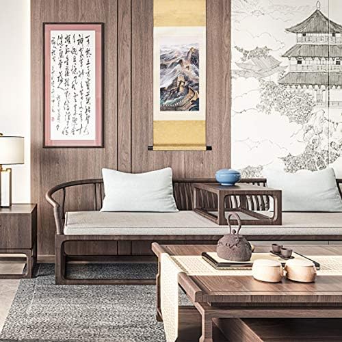 Lanermoon Кинески трговски снопчиња за свила, одличниот wallид модерен пејзаж што виси слики за декорација на канцелариска дневна соба