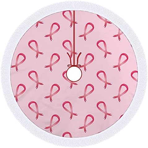 Свесност За Рак На дојка Розови Панделки Подлога За Новогодишна Елка Здолниште База На Дрво Покријте Со Реси за Празнична Забава