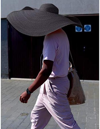 Сламени Капи За Жени Мода Екстра Голема Преклопна Капа За Сонце На Плажа Анти-Ув Капа За Заштита Од Сонце