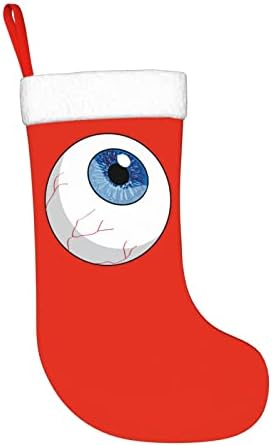 Yuyuy очното јаболко големо око Божиќно порибување Декорација на одмор камин виси чорап 18 инчи чорапи