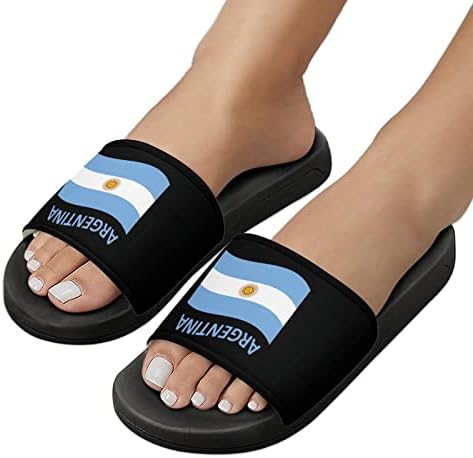 Знаме на Сандали на Аргентина Хаус не лизгачки папучи за пети за масажа за бања за туширање за масажа