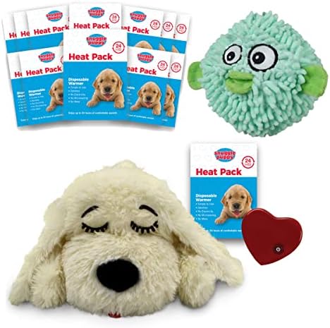 Кученце SmartPetlove Snuggle - Дополнителен пакет за топлина и пакет за играчки - Доаѓа со кутре кученце, тендер -тафти со тркалезно