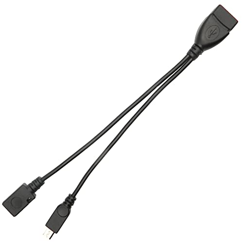 2-во-1 микро USB до USB кабел за напојување, FHBDZVV Micro OTG кабел и кабел за напојување за стриминг медиумски уреди/тастатури/Nintendo