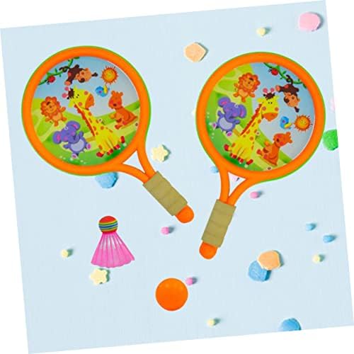Clispeed 2pcs пластични рекети за играње играчки на отворено топки деца тенис смешни спортски бадминтон игра играчки играчки родител-деца