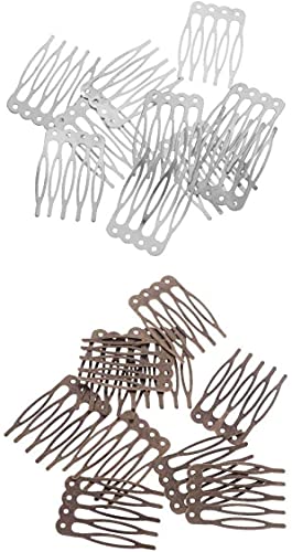 20 парчиња/парче 5 заби самостојна метална жица клип за коса невестински свадбен превез Чешел Вешт И Професионален