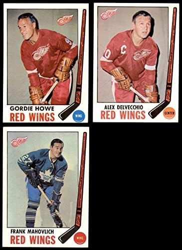 1969-70 Топс Тим Детроит Црвени крилја ги постави Детроит Црвените крилја VG/EX+ Red Wings