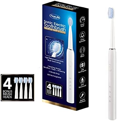 Производи на Finelife 3 режими Sonic Power Electric Chonte за заби за поздрави заби и непцата - USB полнење - 19000 ротација во