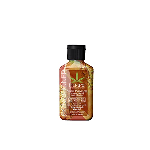 Колжач за биотин Хемпз - Слатка ананас и мед диња - За тенок/фин раст на косата и зајакнување на суво, оштетена и коса третирана