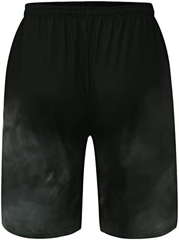 Смешни машки смешни шорцеви на плажа тенок цртеж црна серија 3Д печатени шорцеви со џебови