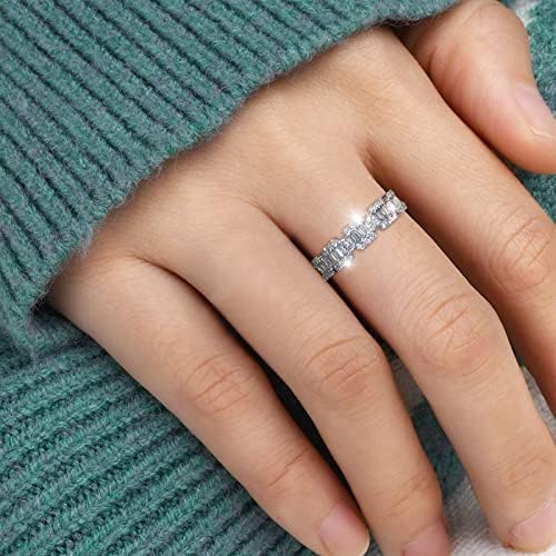 Womenените ветуваат прстен модни свадбени прстени за жени шупливи симулирани дијамантски прстен геометриски облик rynestone прстени слатки