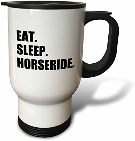 3drose Eat Sleep Horseride Horserider Подароци за коњи возење возач за возење хоби-патна кригла, 14-унца, не'рѓосувачки челик