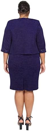 Women'sенски плус големина на Маја Брук Ден на вечерен фустан од јакна
