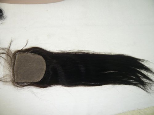 затворање на чипка од свилен грб 14 Индиска Коса Реми Човечка Коса права природна боја