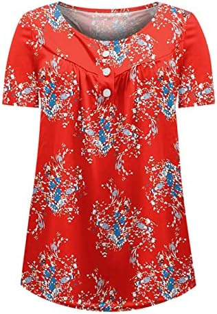 Памук V вратот цветни графички бренд лабава вклопена опуштена фит блуза за маички за летни есен маичка за кратки ракави WG