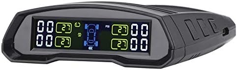 Сензор за притисок на гумите Qiilu, сензор за притисок на гумите, детектор за приказ на притисок на безжичен гуми со 4 сензори USB +