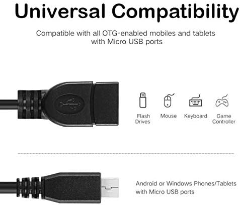 Volt Plus Tech Micro USB OTG компатибилен со вашите основни иновации DP 7 , DP 10.1 1 GB и 16 GB, Go Editions Direct на комплетот за контролен кабел GO и адаптер за кабел од 4 инчи!