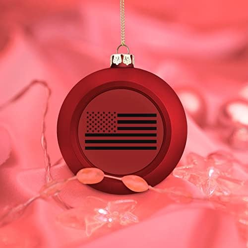 САД црно знаме Божиќно топка разнишано виси украси за украси за забави од камин од дрво 1 парчиња 1 парчиња
