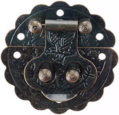 Безбедносно заклучување на HASP 1PC 40/80мм антички гроздобер декоративен накит Дрвена кутија HASP заклучување на кука за заклучување со завртки 40/80мм хардвер за мебел