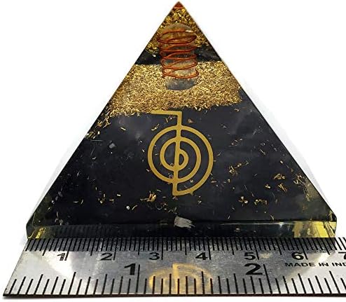 Оргон Пирамида Шунгит Кристал - Реики Оргонит пирамида со природни лековити камења за лековити за домашни канцеларии за јога медитација