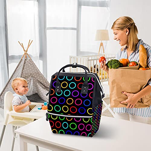 Кругови Торби За Торби За Пелени Ранец За Мумии Торба За Пелени Со Голем Капацитет Патна Торба За Нега На Бебиња