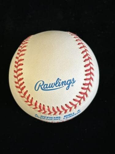 Маријано Ривера Њујорк Јенкис ХОФЕР ПОТПИША Официјален Ал Будиг Бејзбол со Холограм-Автограм Бејзбол
