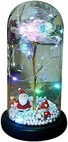 Ylast Божиќ Посакувајќи завеси светла, божиќна светлина на батерии, кристални светла водоотпорни, божиќни светла со разнобојни, за спална